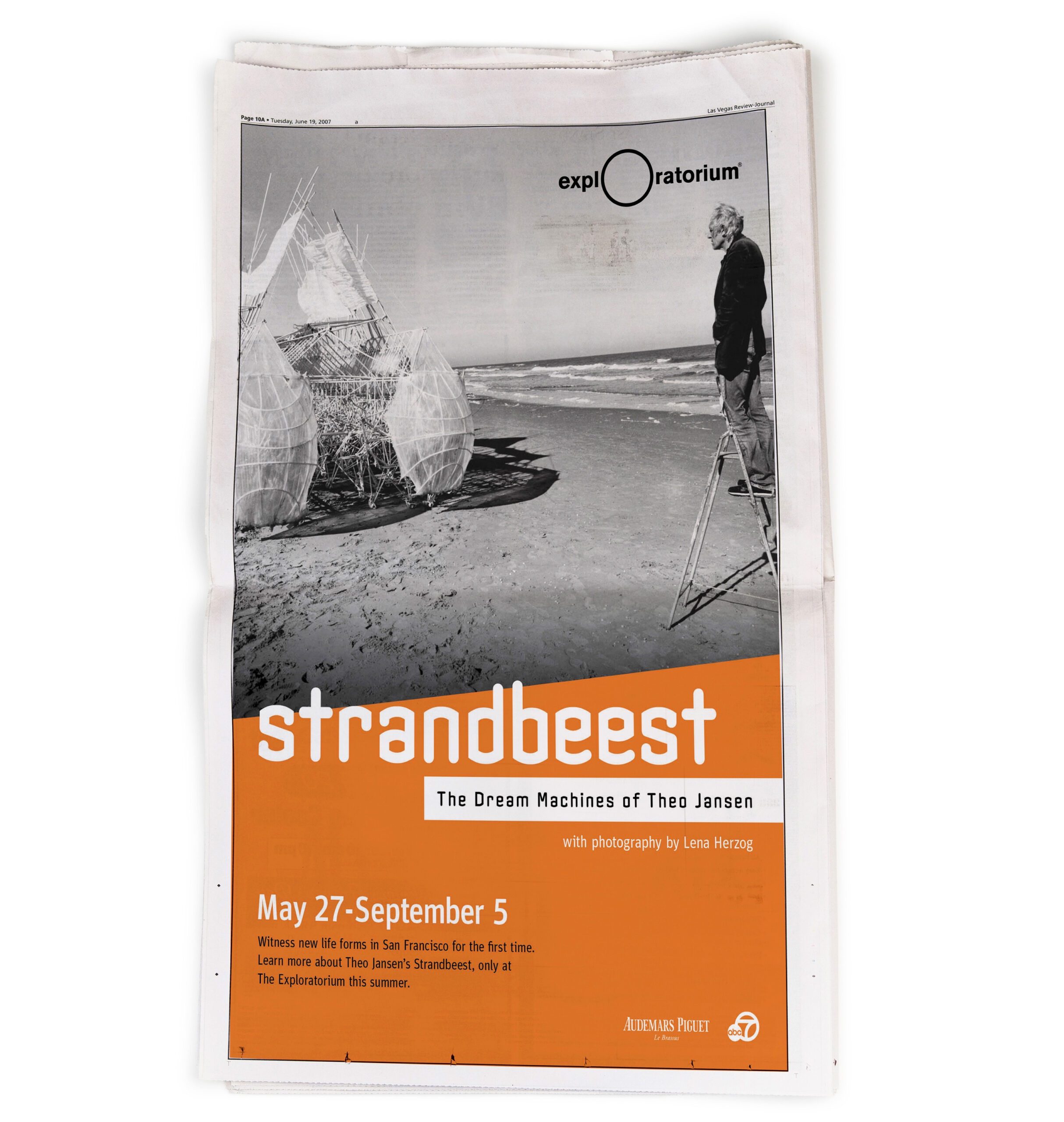 Exploratorium Strandbeest newspaper ad